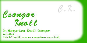csongor knoll business card